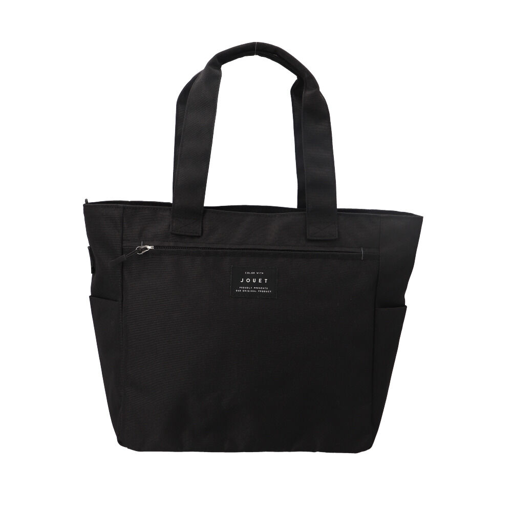 BACKYARD FAMILY「トートバッグ ファスナー付き 通販 マシュマロ 10ポケ トート ショルダーバッグ レディース」|ショルダー・メッセンジャー|ブラック1