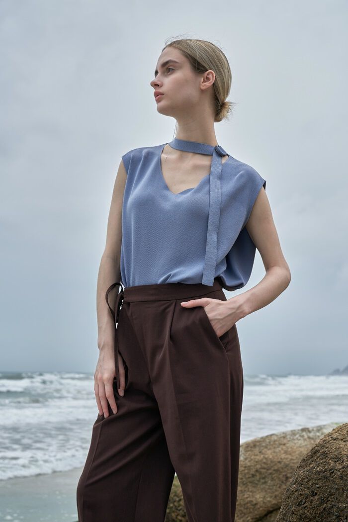 BACKYARD FAMILY「MIND マインド ニットベスト 通販 ニット ベスト ノースリーブニット ネック ベルト」|その他|