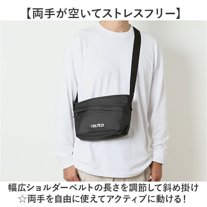 BACKYARD FAMILY「NAUTICA ノーティカ ショートバッグ 370-7013 通販 ミニショルダーバッグ」|ショルダー・メッセンジャー|