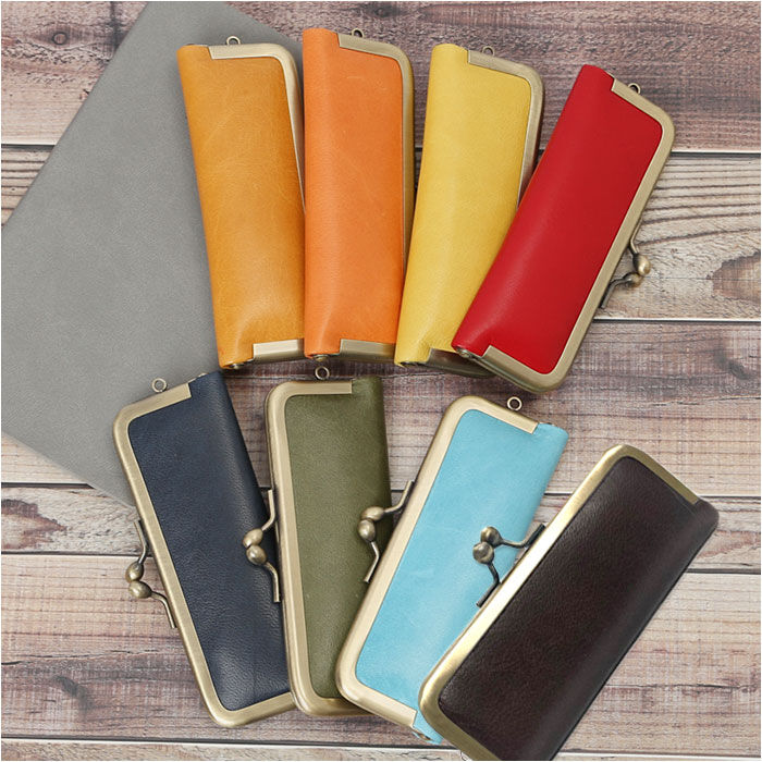 BACKYARD FAMILY「リアン Lien 印鑑ケース 2本収納 通販 はんこケース 朱肉付き 本革 がま口 馬革 朱肉」|その他|