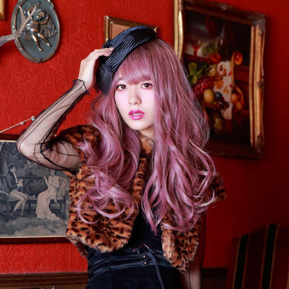 BACKYARD FAMILY「プリシラ prisila オールウィッグ ロング A-100 通販 ホイップカールロング」|ヘアスタイリング|パープル1