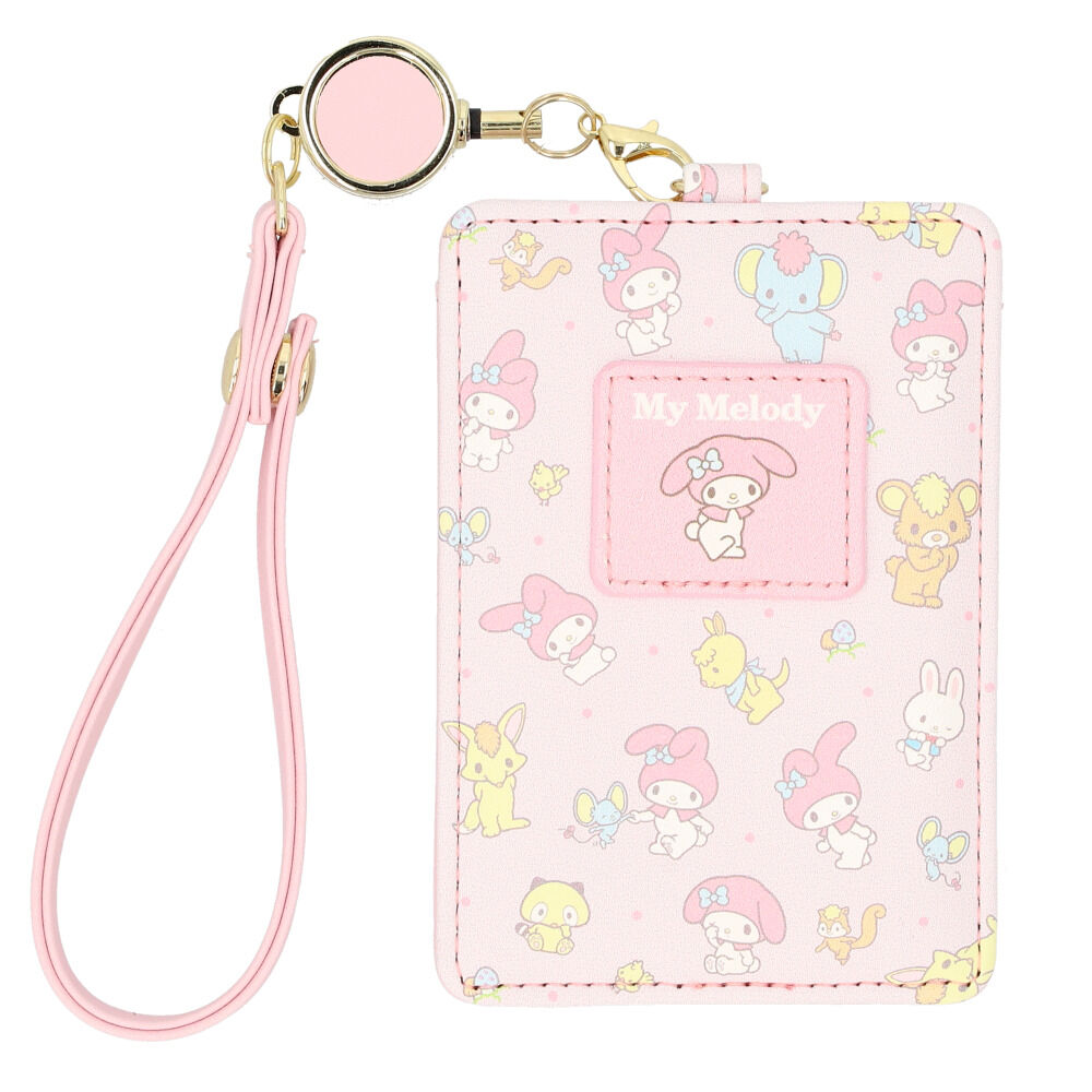 BACKYARD FAMILY「パスケース リール キャラクター 通販 リール付きパスケース 定期入れ 収納 かわいい 可愛い」|定期入れ|ピンク2