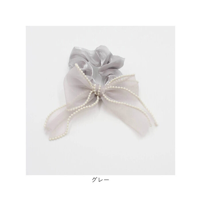 BACKYARD FAMILY「シュシュ 子供 リボン 大きめ パール 通販 ヘアゴム 髪飾り 子ども こども キッズ 女の子」|その他|