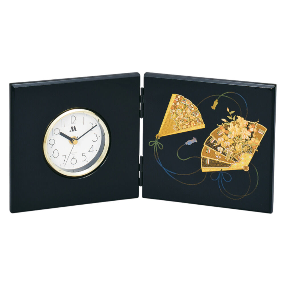 BACKYARD FAMILY「置き時計 通販 日本製 屏風時計 祇園時計 屏風 時計 置時計 記念品 引き出物 景品 粗品 記念」|クロック・置時計|ブラック1