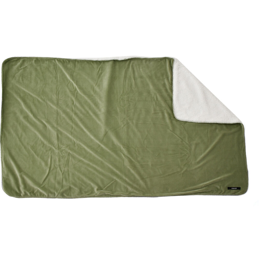BACKYARD FAMILY「ブランケット ひざ掛け 通販 80&times;140cm MARSH 膝掛け 現代百貨 A584 おしゃれ」|ブランケット|グリーン1