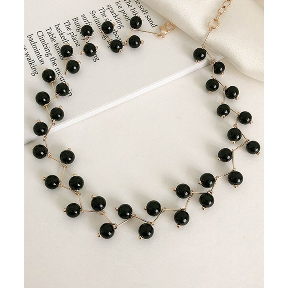 BACKYARD FAMILY「ネックレス レディース シンプル 通販 チョーカー ペンダント パールネックレス」|その他|ブラック1