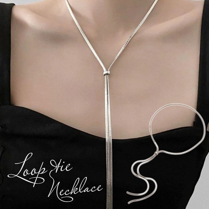 BACKYARD FAMILY「ネックレス レディース シンプル 通販 ペンダント スネークメタル Y字 ループネックレス」|その他|