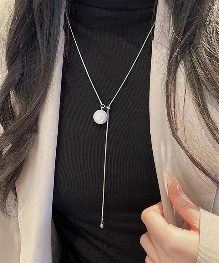 BACKYARD FAMILY「ネックレス レディース シンプル 通販 ペンダント パールネックレス ループネックレス Y字」|その他|