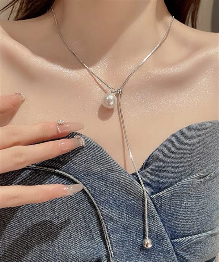 BACKYARD FAMILY「ネックレス レディース シンプル 通販 ペンダント パールネックレス ループネックレス Y字」|その他|