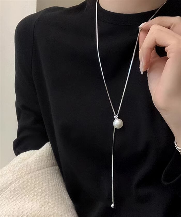 BACKYARD FAMILY「ネックレス レディース シンプル 通販 ペンダント パールネックレス ループネックレス Y字」|その他|