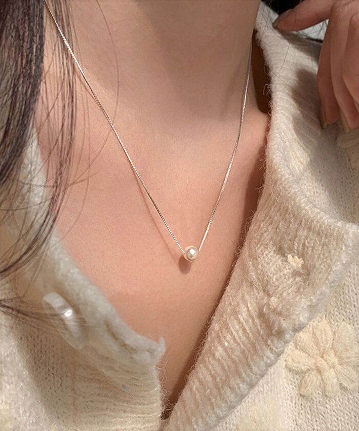 BACKYARD FAMILY「パール ネックレス 一粒 通販 ペンダント 首飾り ジュエリー アクセサリー レディース」|その他|