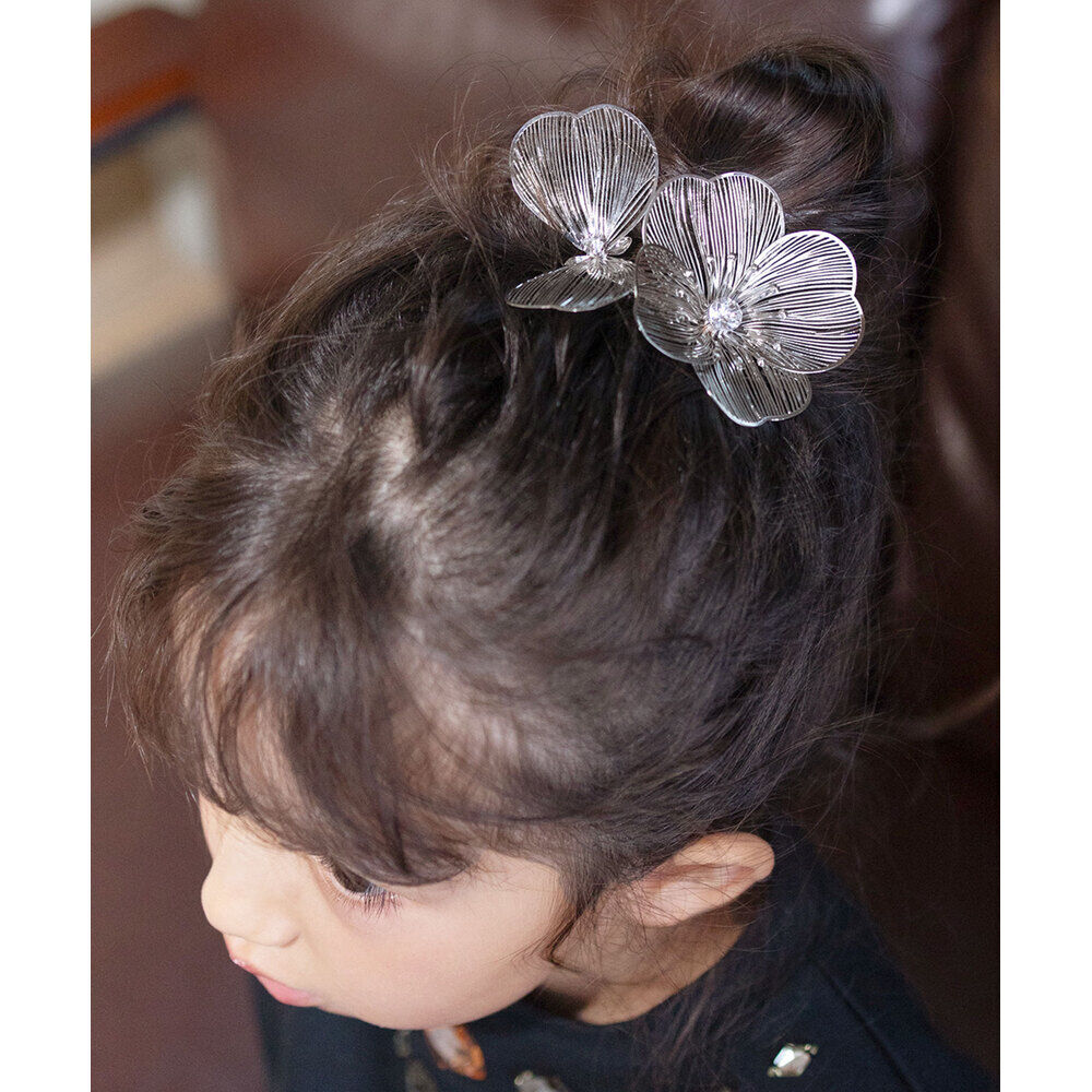 BACKYARD FAMILY「Rora ヘアクリップ キッズ 通販 グラシア ヘアークリップ 髪どめ 髪留め ヘアアクセサリー」|その他|シルバー1