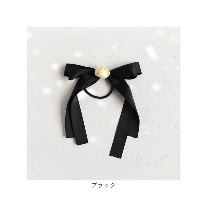 BACKYARD FAMILY「Rora ヘアゴム キッズ 通販 ローズ リボン 髪ゴム 髪飾り 髪どめ 髪留め ヘアアクセサリー」|その他|