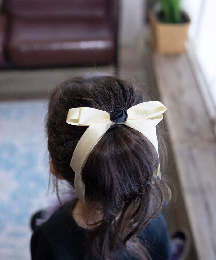 BACKYARD FAMILY「Rora ヘアゴム キッズ 通販 ローズ リボン 髪ゴム 髪飾り 髪どめ 髪留め ヘアアクセサリー」|その他|