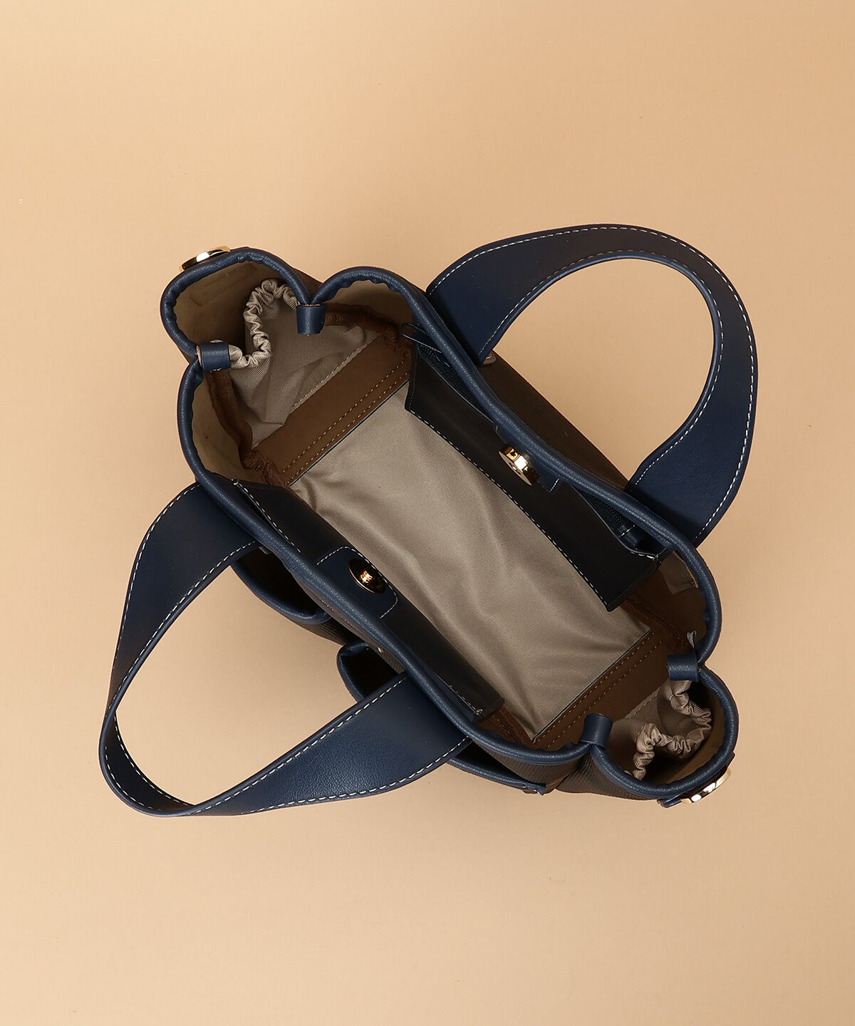 Samantha Thavasa「キャンバスデザイン 合皮スクエアトートバッグ 小サイズ」|トートバッグ|