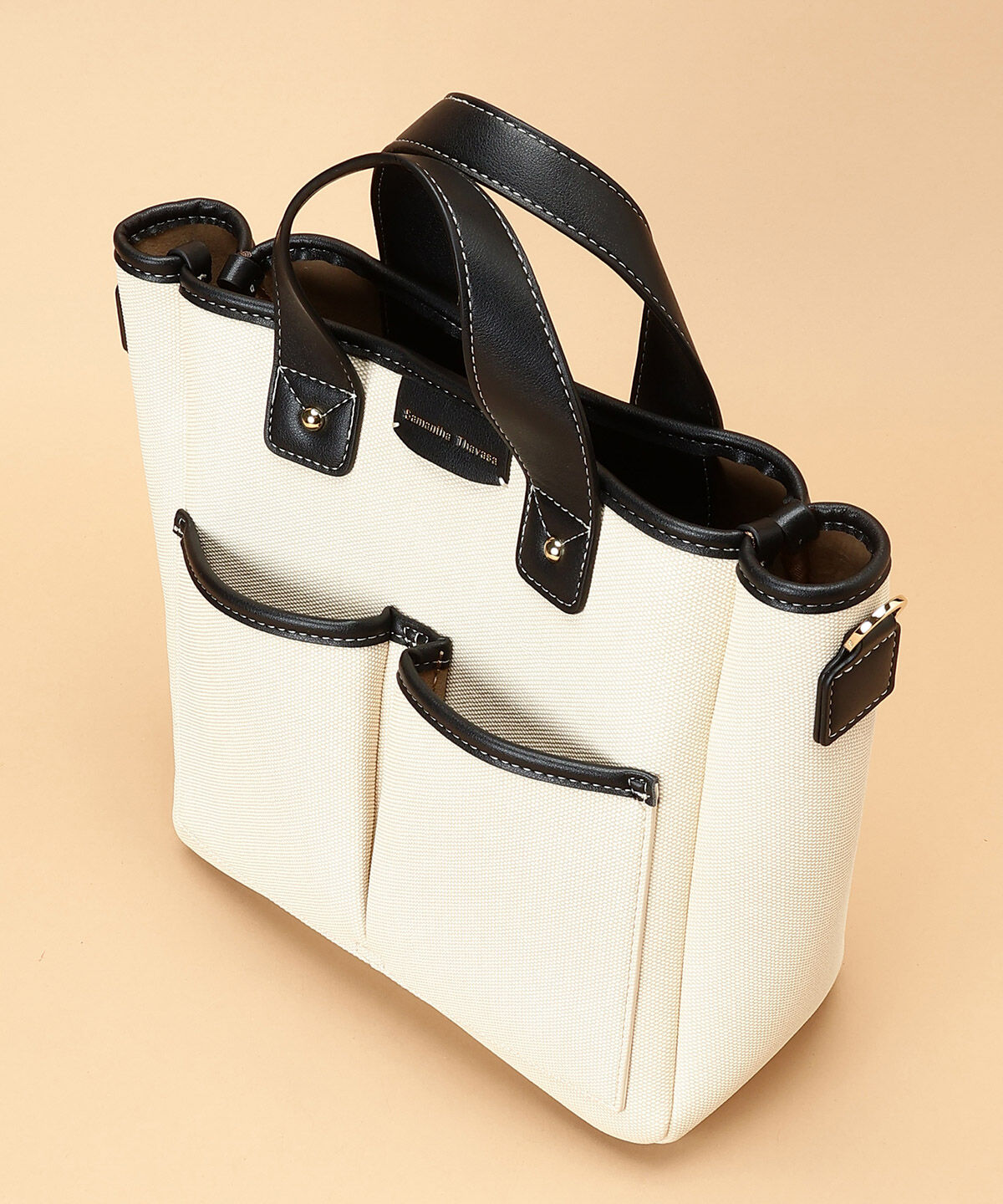 Samantha Thavasa「キャンバスデザイン 合皮スクエアトートバッグ 小サイズ」|トートバッグ|