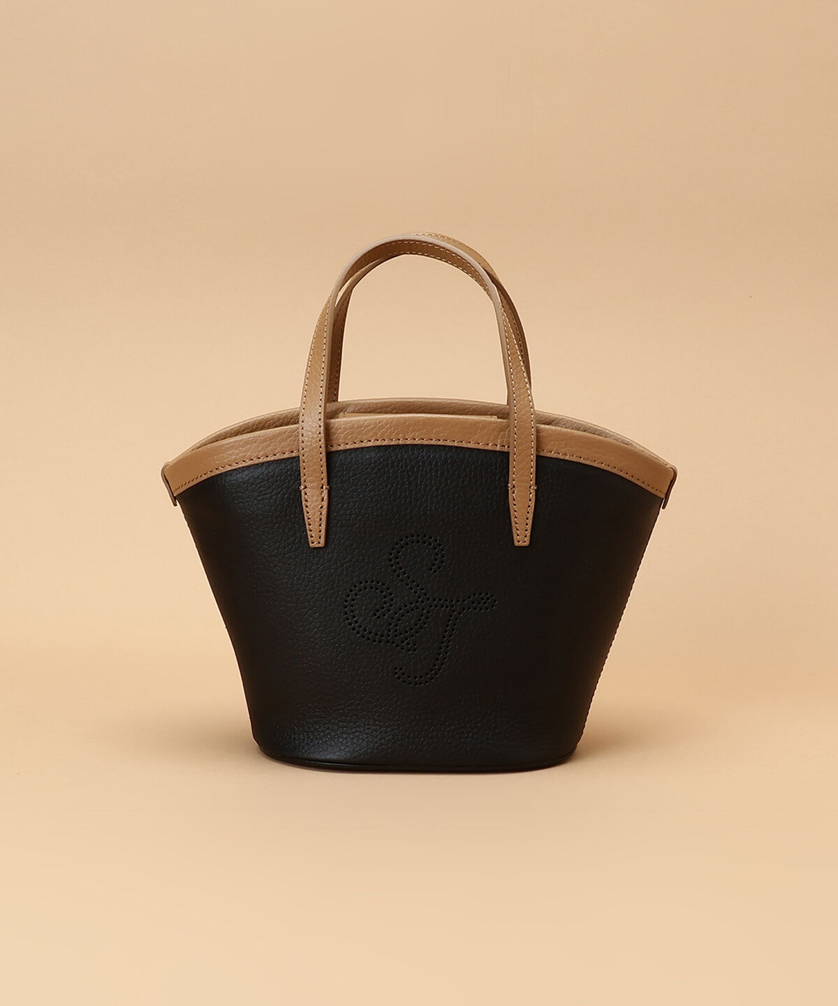 Samantha Thavasa「パンチングデザイン ミニトート」|ハンドバッグ|ブラック