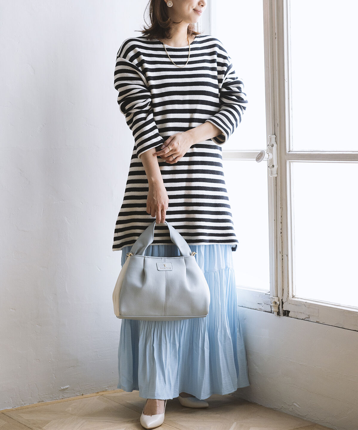 Samantha Thavasa「タックワンハンドルバッグ 大サイズ」|ハンドバッグ|