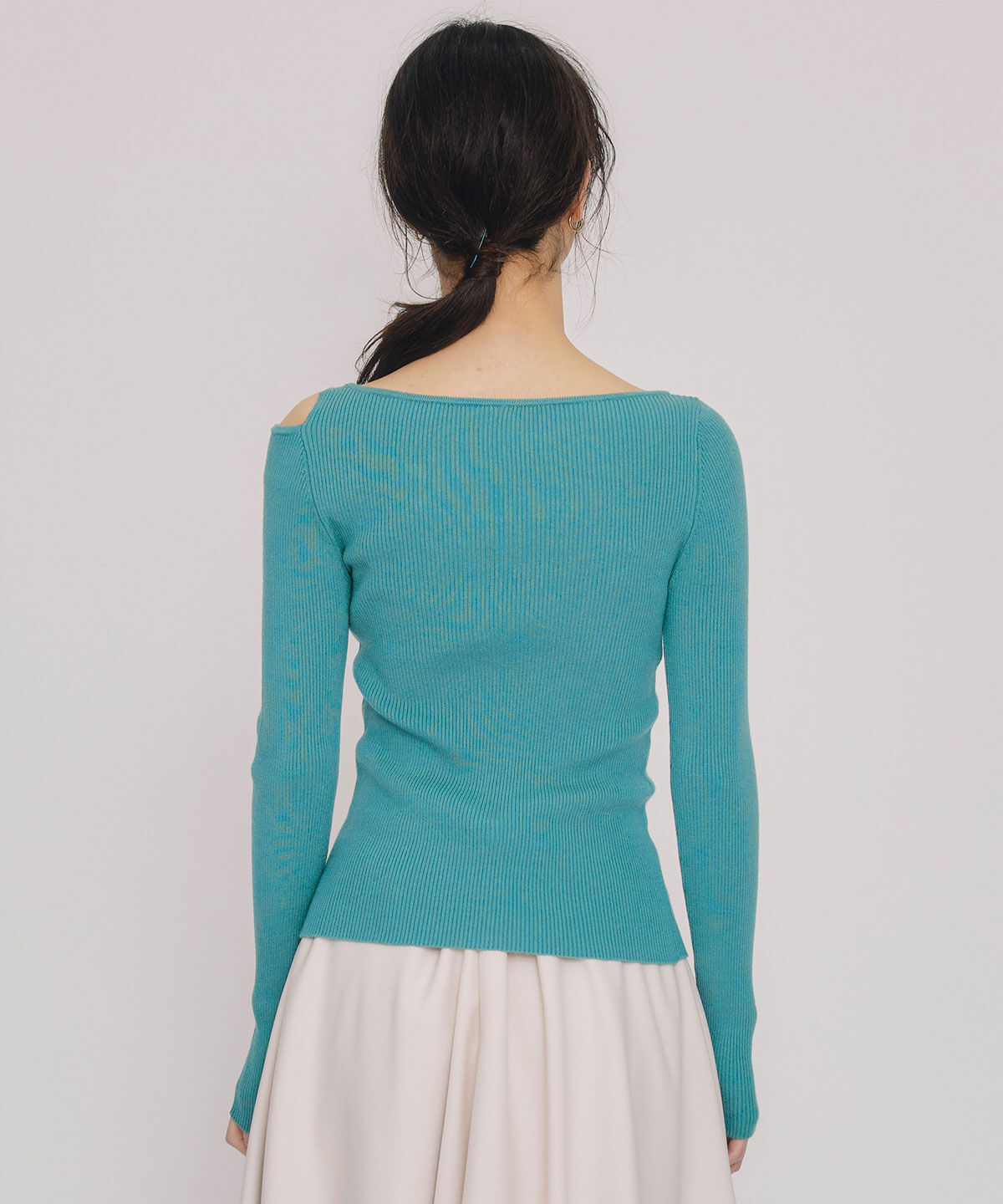 REDYAZEL「アシンメトリーレイヤードライクニットプルオーバー」|ニット・セーター|