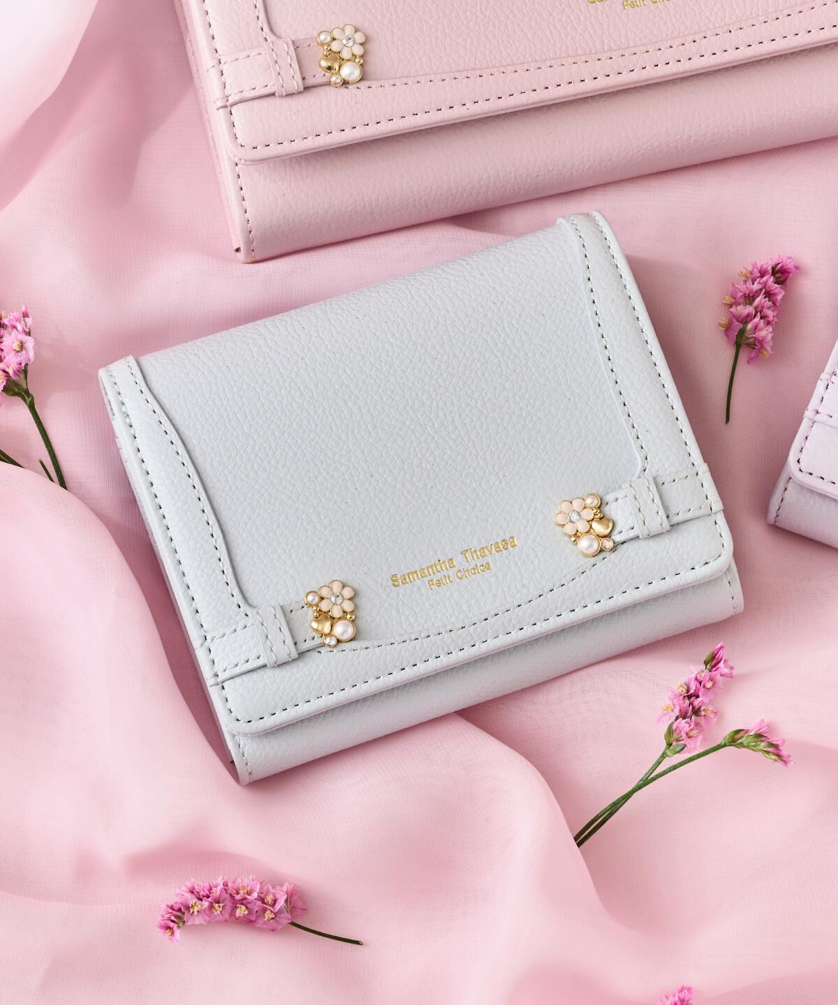 Samantha Thavasa Petit Choice「サイドブローチ 折財布」|財布|ダルブルー