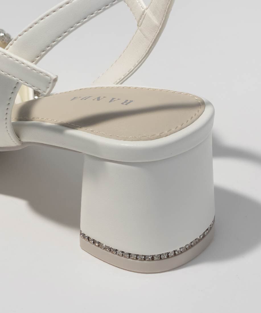  「ビジューストラップサンダル」|サンダル|