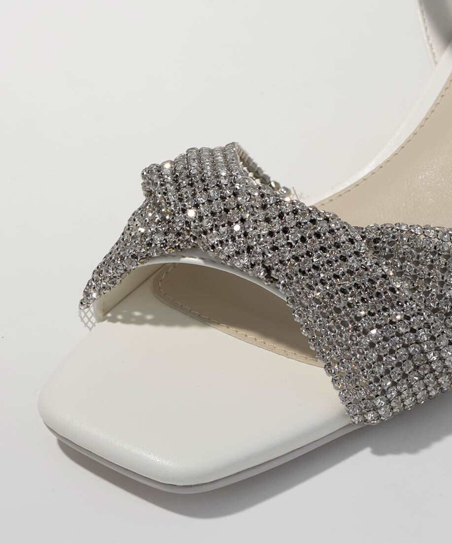  「ビジューストラップサンダル」|サンダル|