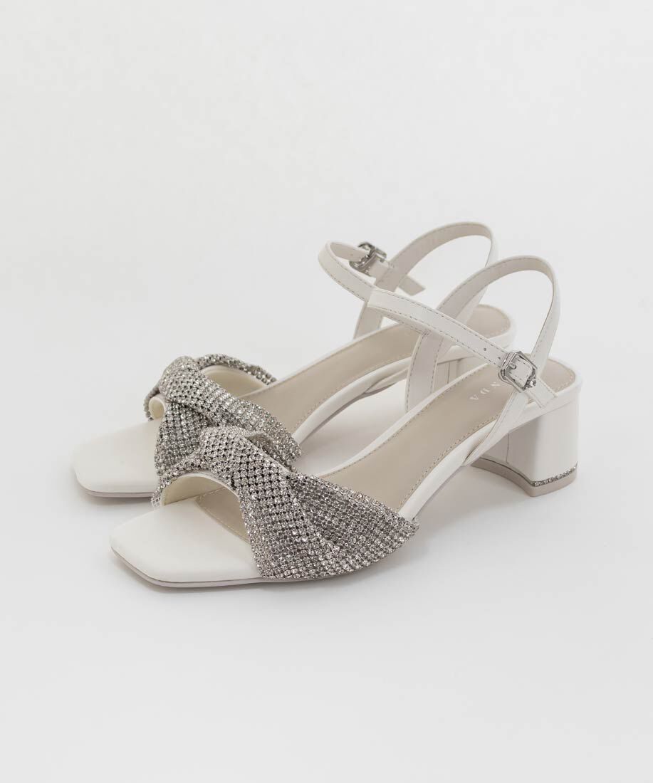  「ビジューストラップサンダル」|サンダル|