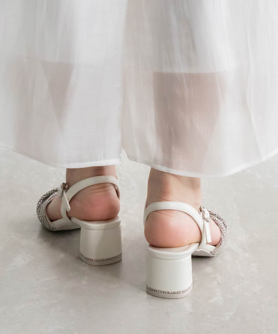  「ビジューストラップサンダル」|サンダル|