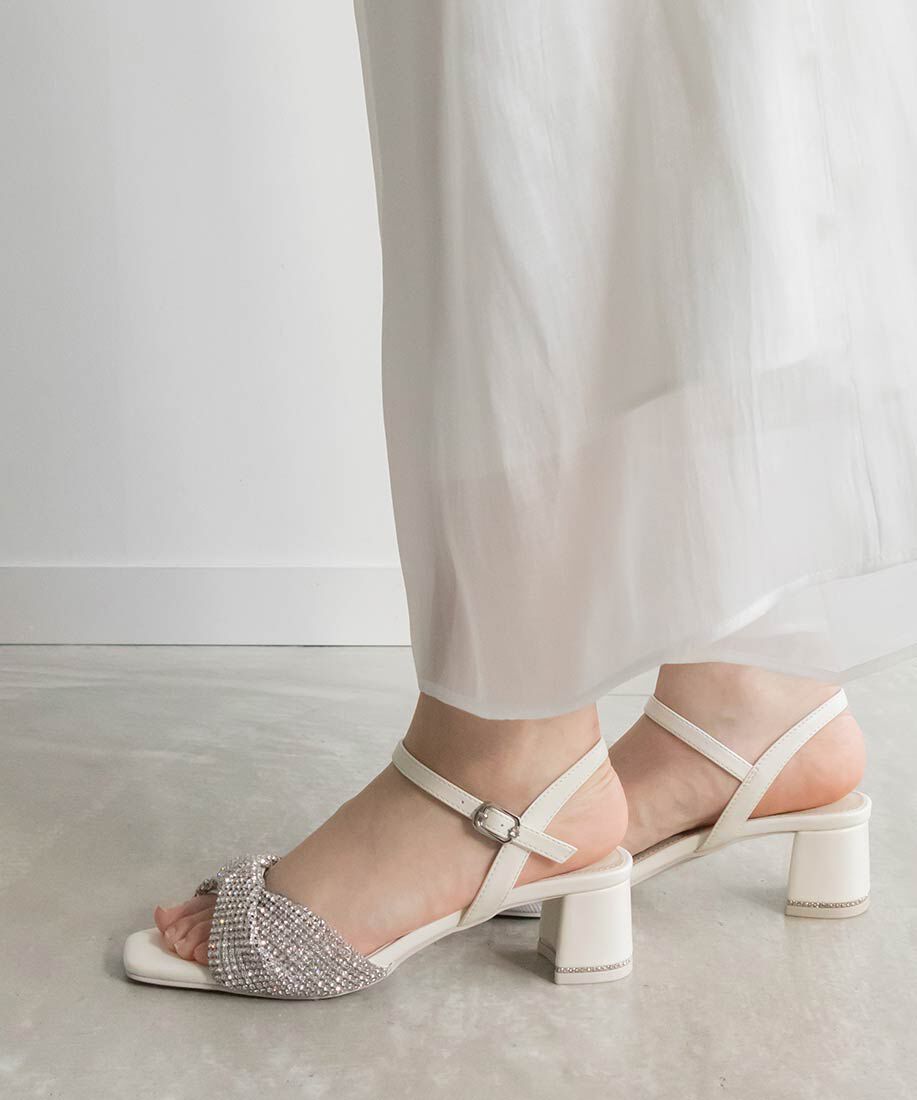  「ビジューストラップサンダル」|サンダル|