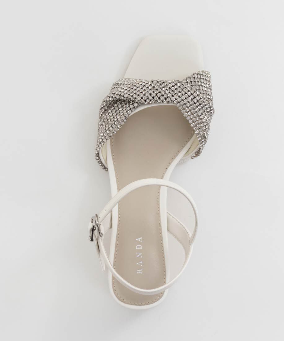  「ビジューストラップサンダル」|サンダル|