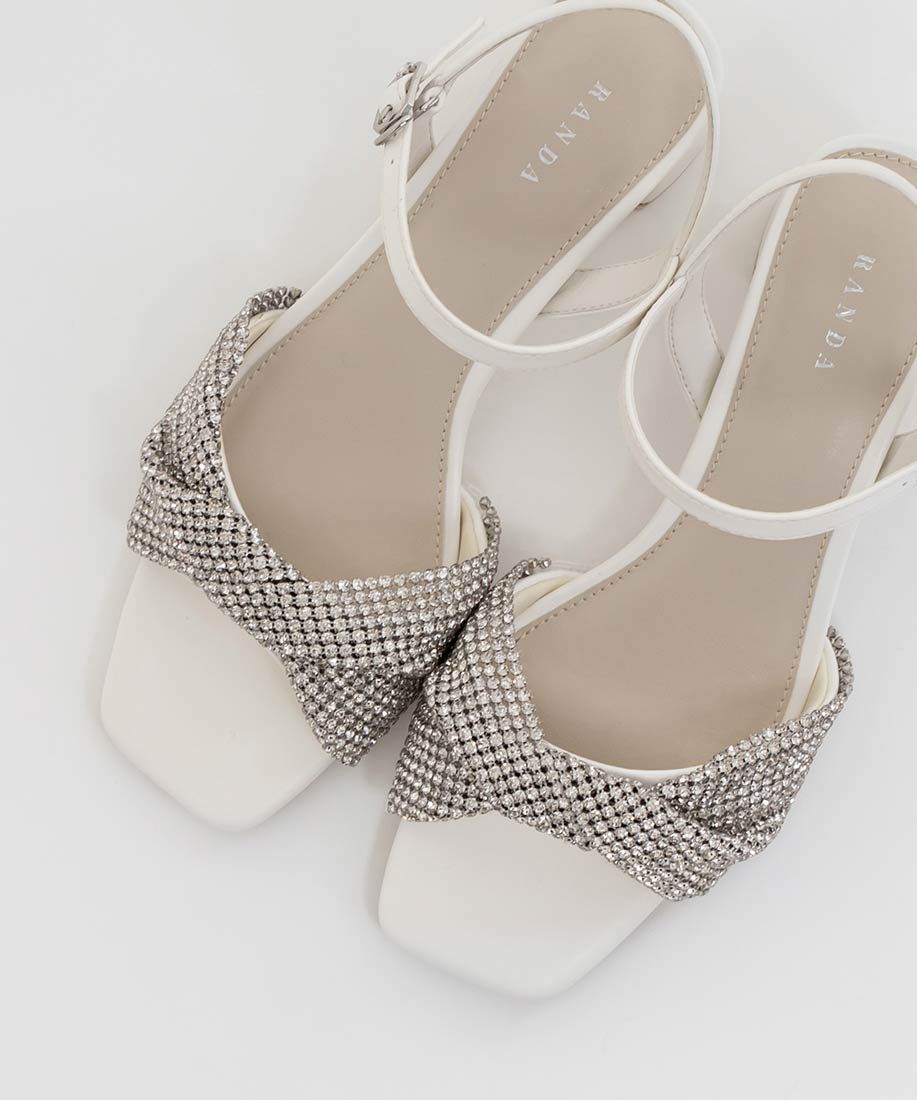  「ビジューストラップサンダル」|サンダル|