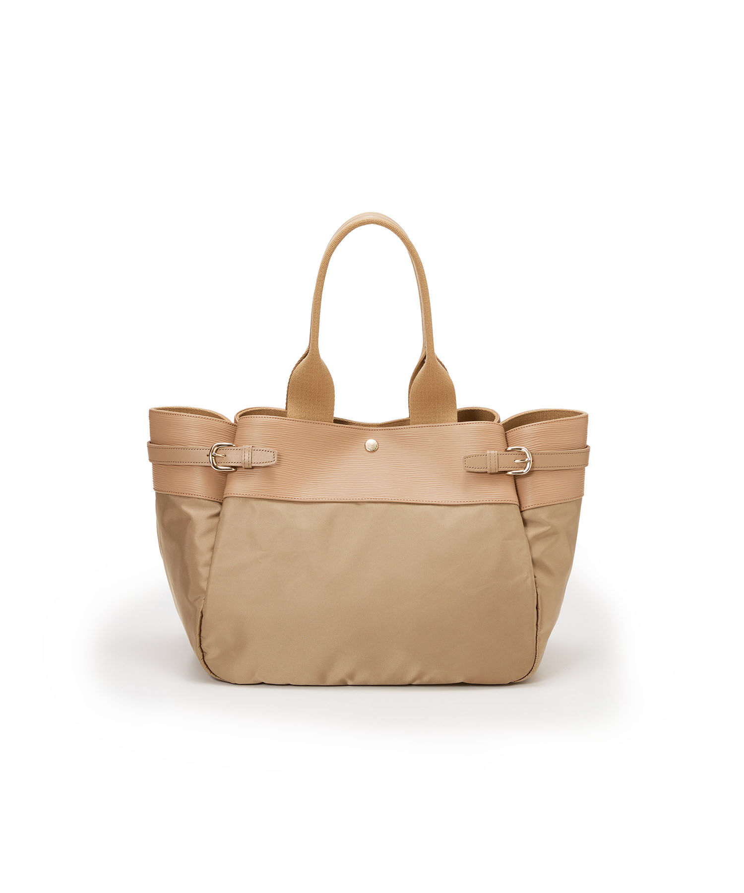 TOPKAPI BREATH「【Breath TOPKAPI】RIPPLE リプル ナイロン コンビ ベルト デザイン トートバッグ」|トートバッグ|ベージュ