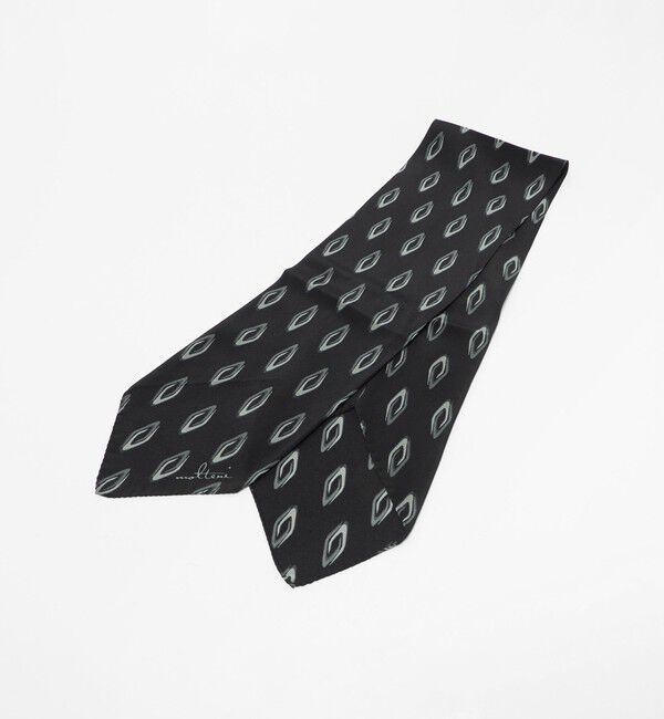 UNITED ARROWS「＜molteni＞プリント アスコットタイ」|マフラー|BLACK