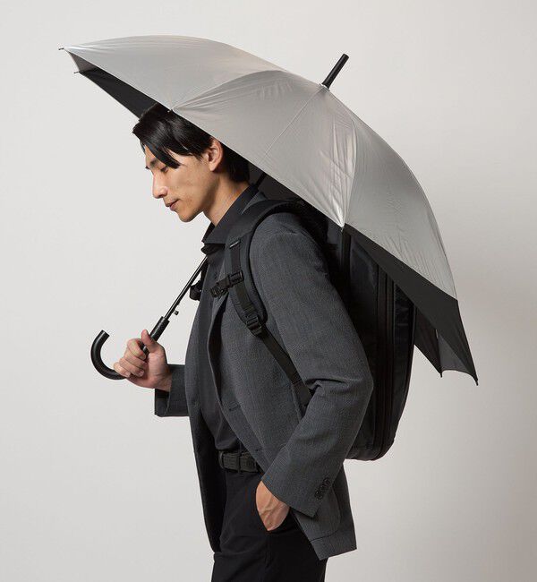 UNITED ARROWS green label relaxing「【別注】<Wpc.>GLR BACK PROTECT シルバーレイン 長傘 / 晴雨兼用 / レイン / 日傘」|傘|SILVER