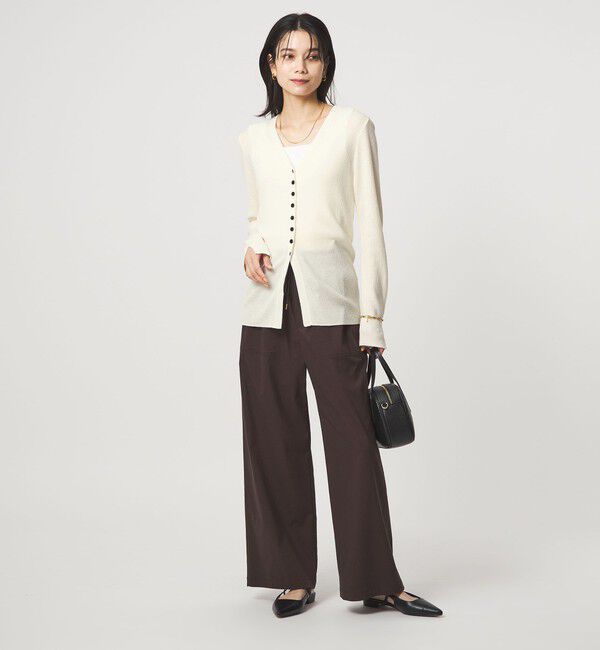 UNITED ARROWS green label relaxing「リブ ニット Vネック カーディガン ウォッシャブル」|カーディガン|