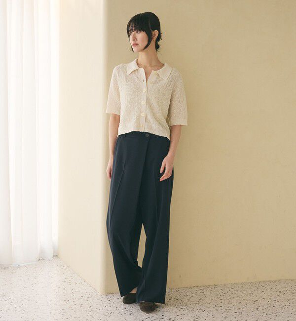 BEAUTY&YOUTH UNITED ARROWS「ノットヤーンニット ハーフスリーブ シャツ カーディガン ウォッシャブル」|カーディガン|