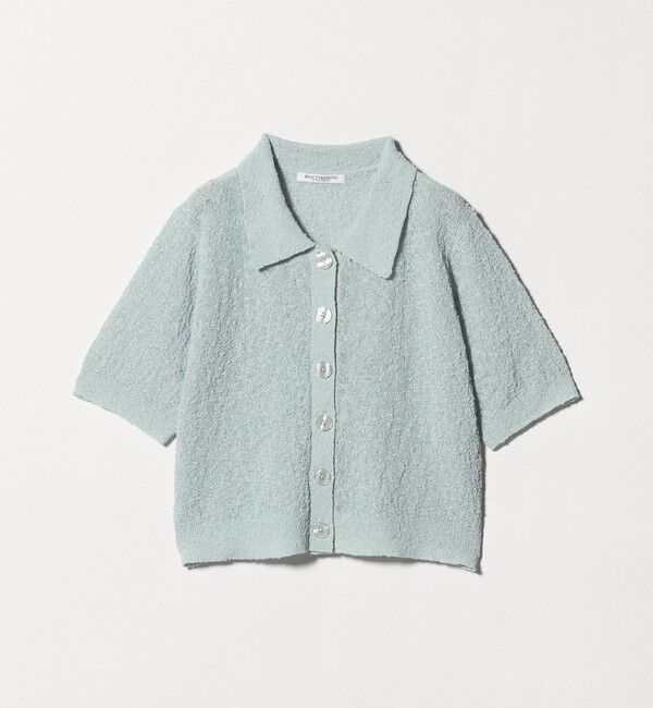 BEAUTY&YOUTH UNITED ARROWS「ノットヤーンニット ハーフスリーブ シャツ カーディガン ウォッシャブル」|カーディガン|LT.BLUE