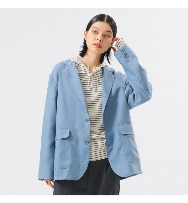 BEAMSBOY「ポリエステル ツイル スリーボタン ジャケット」|テーラードジャケット|SLATE_BLUE