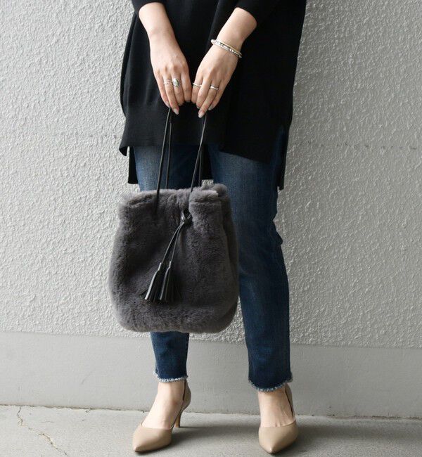 SHIPS any「SHIPS any: ファー巾着バッグ」|その他|