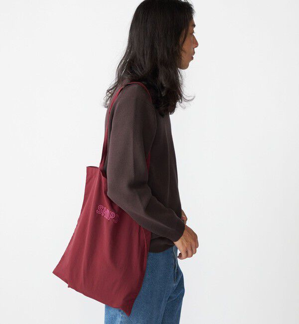 SHIPS「【WEB限定】SHIPS: パッカブル ナイロン SHIPSロゴ エンブロイダリー トート バッグ」|トートバッグ|