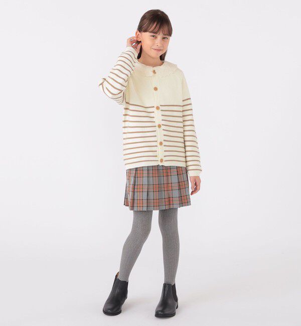SHIPS KIDS「SHIPS KIDS:130～155cm / 〈洗濯機可能〉ボーダー カーディガン」|カーディガン|