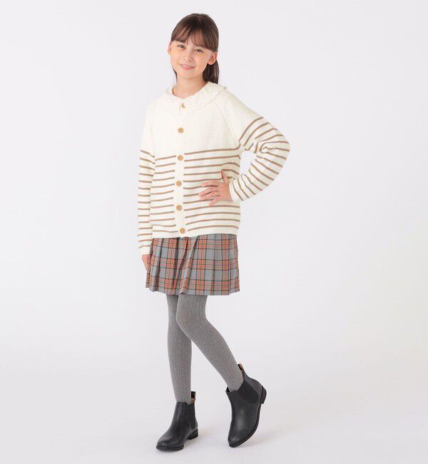 SHIPS KIDS「SHIPS KIDS:130～155cm / 〈洗濯機可能〉ボーダー カーディガン」|カーディガン|