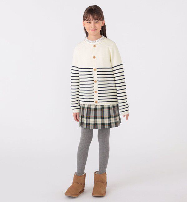 SHIPS KIDS「SHIPS KIDS:130～155cm / 〈洗濯機可能〉ボーダー カーディガン」|カーディガン|
