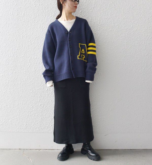 SHIPS any「【SHIPS any別注】sports wear:〈手洗い可能〉レタード ニット カーディガン◇」|カーディガン|