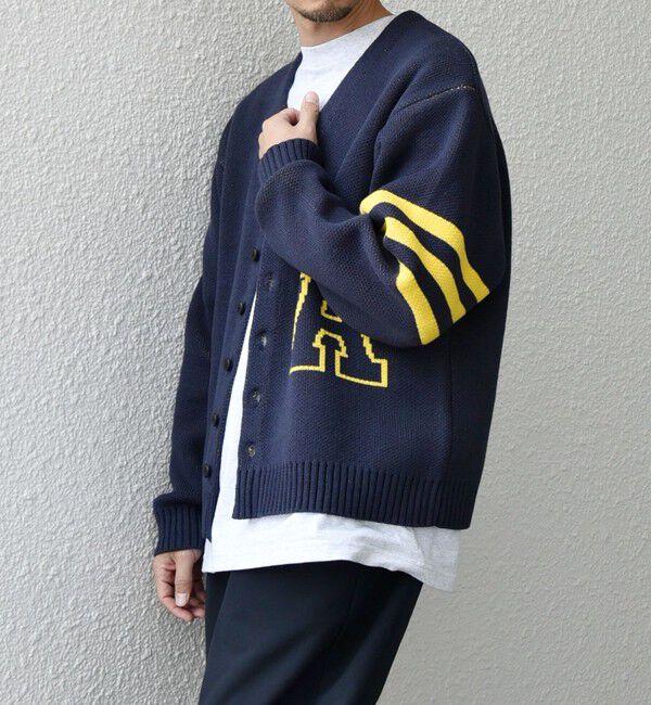 SHIPS any「【SHIPS any別注】sports wear:〈手洗い可能〉レタード ニット カーディガン◇」|カーディガン|