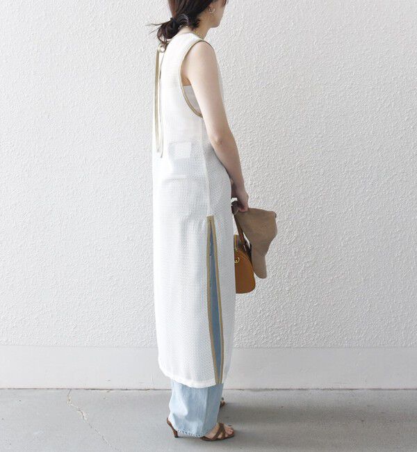 SHIPS any「SHIPS any:〈手洗い可能〉メッシュ レイヤード ノースリーブ ワンピース」|ワンピース|