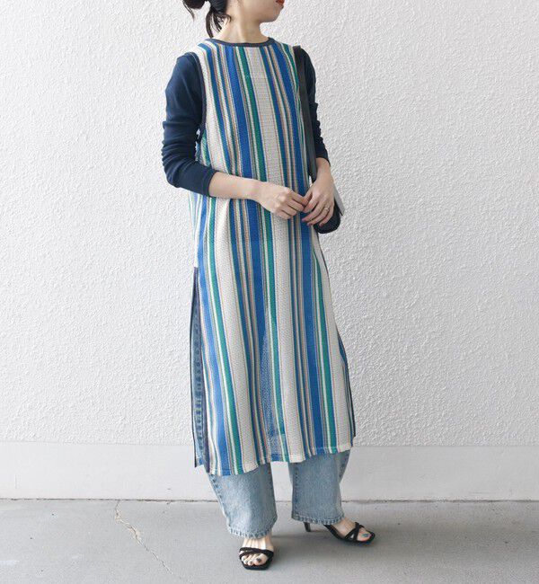 SHIPS any「SHIPS any:〈手洗い可能〉メッシュ レイヤード ノースリーブ ワンピース」|ワンピース|