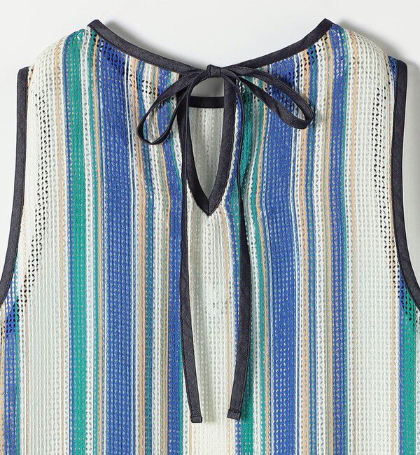 SHIPS any「SHIPS any:〈手洗い可能〉メッシュ レイヤード ノースリーブ ワンピース」|ワンピース|