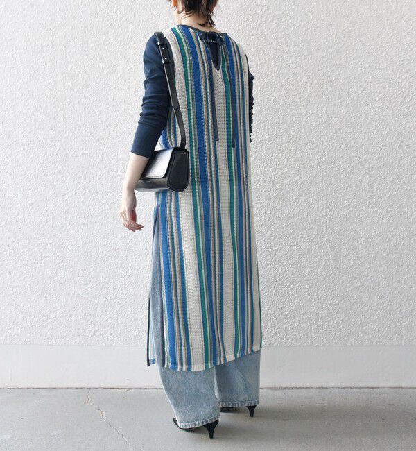 SHIPS any「SHIPS any:〈手洗い可能〉メッシュ レイヤード ノースリーブ ワンピース」|ワンピース|