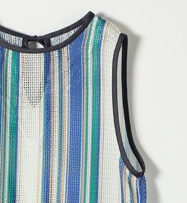 SHIPS any「SHIPS any:〈手洗い可能〉メッシュ レイヤード ノースリーブ ワンピース」|ワンピース|